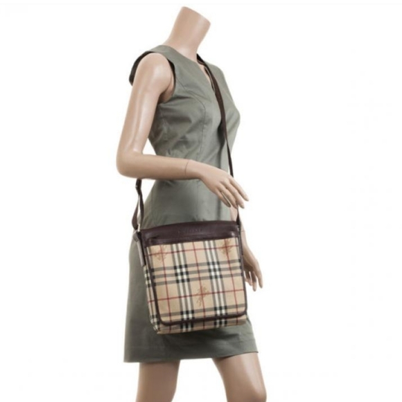 Burberry Haymarket Check Flap Crossbody Bag - Picture 6 of 14